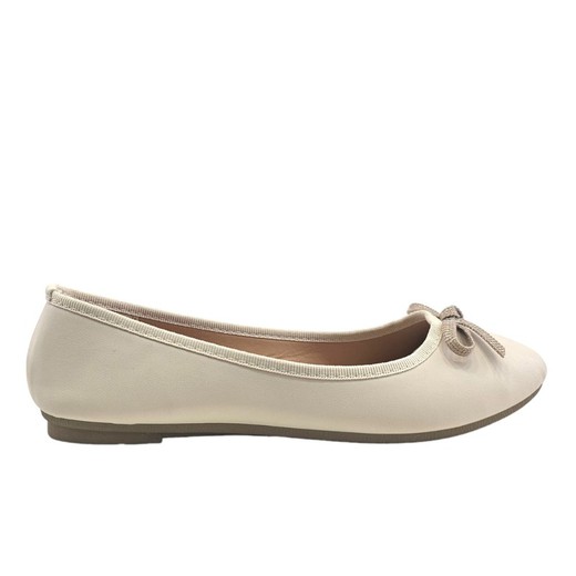 Bailarinas de mujer color beige con lazo marca Kaneki