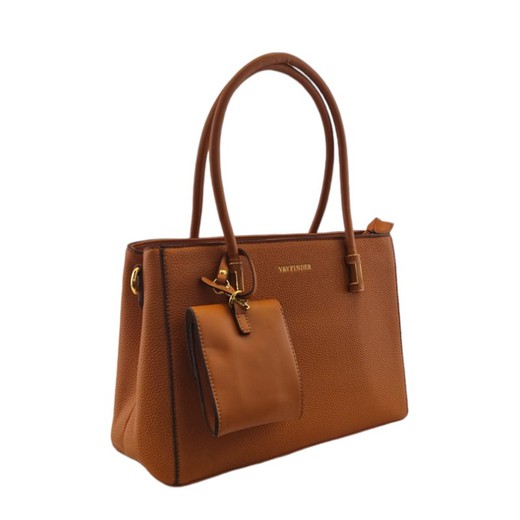 Bolso de mano para mujer en color brown con estilo elegante y bolsillo extraíble