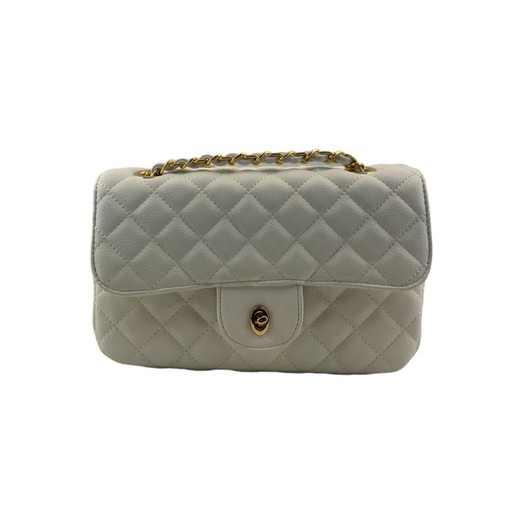 Bolso de mujer color blanco de piel vegana rombos