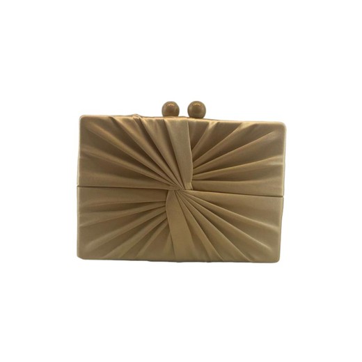 Bolso de seda al estilo cartera de fiesta para mujer color beige