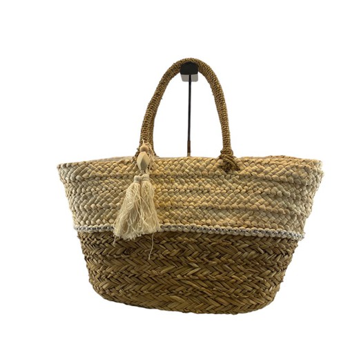 Bolso grande de esparto al estilo cesta ideal para verano