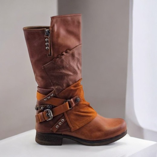 Bota camel de estilo moderno y alternativo