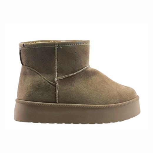 Botas con plataforma beige