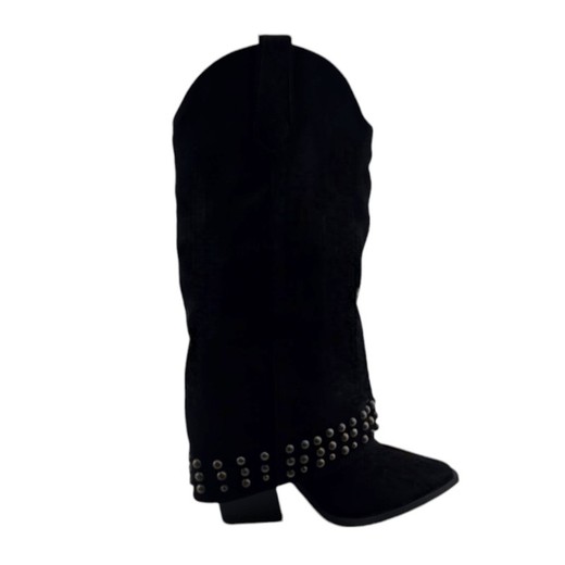 Botas cowboy negra con tachuelas