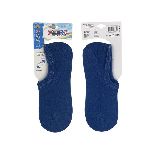 calcetines tobilleros para niño color azul talla de 23-27