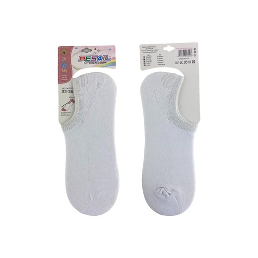 calcetines tobilleros para niño color blanco talla 33-38