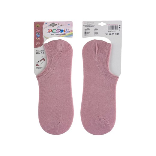 calcetines tobilleros para niño color rosa flojo