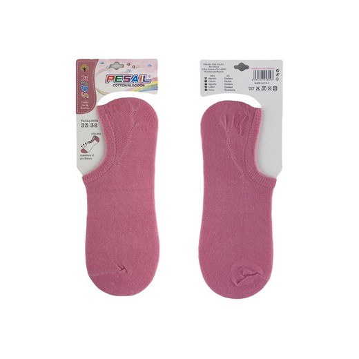 Calcetines tobilleros para niño color rosa talla de la 33 a la 38