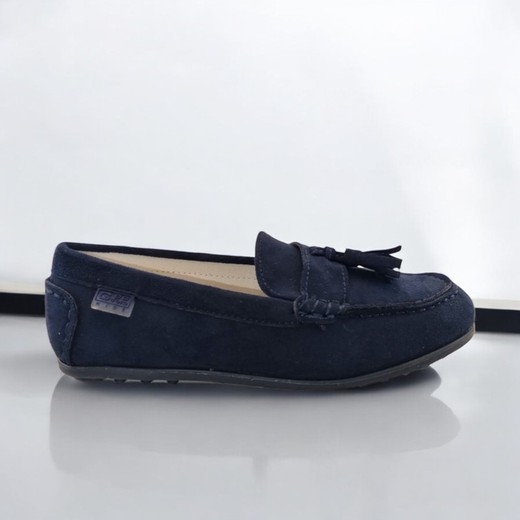 Mocasines clásicos para niño en negro con borlas