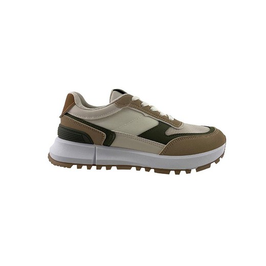 Zapatillas deportivas estilo running beige