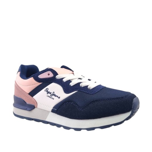 Zapatilla deportiva casual en tonos azul y rosa