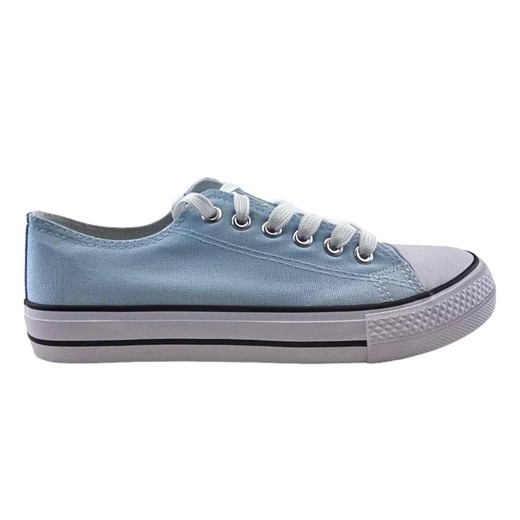 Zapatillas de lona planas color azul para mujer