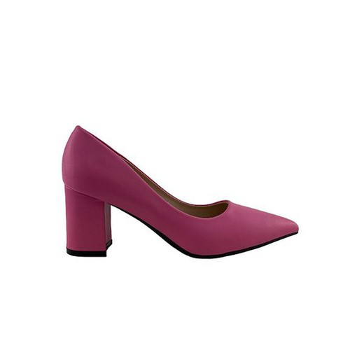 Zapato clásico de salón en antelina color fucsia Zoe rosa fucsia