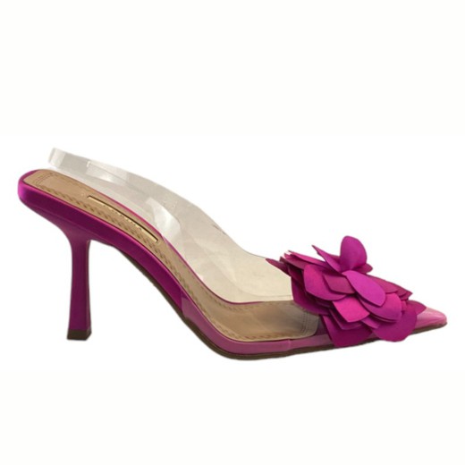 Zapato elegante Corina transparente con diseño de color rosa ideal para arreglarse