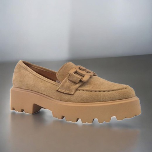 Zapato Loafer Chunky en color khaki