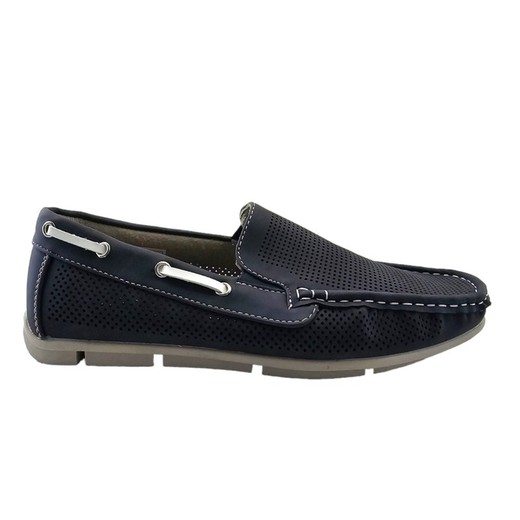 zapato mocasín para hombre color azul