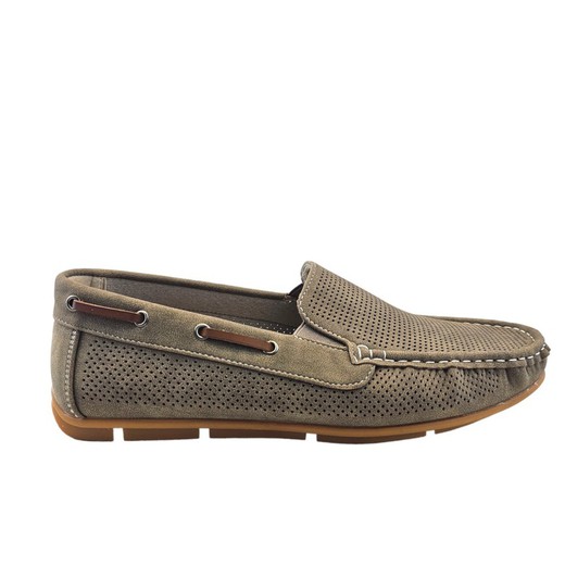 zapato mocasín para hombre color khaki