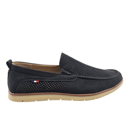 Zapato mocasín para hombre ligero y transpirable de color negro