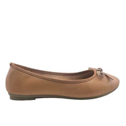 Bailarinas de mujer color camel con lazo marca Kaneki