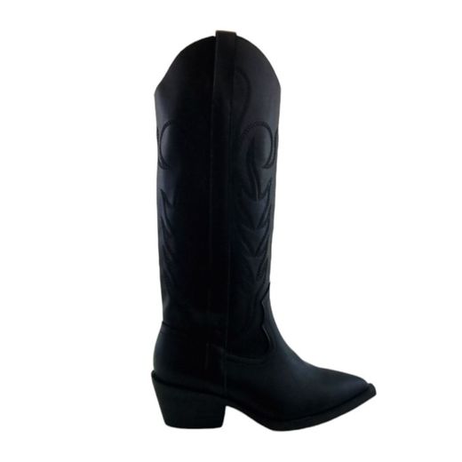 Bota campera estilo cowboy en color negro marca Corina