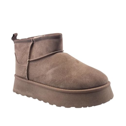 Bota corta con plataforma en color Khaki