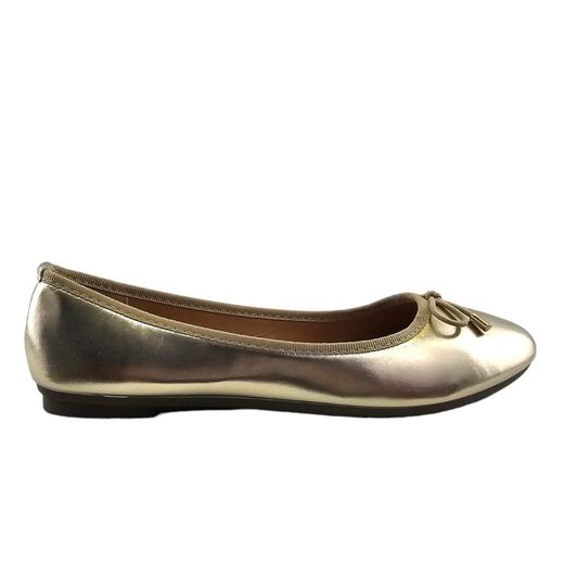 Manoletina de mujer color dorado con lazo decorativo marca Kaneki