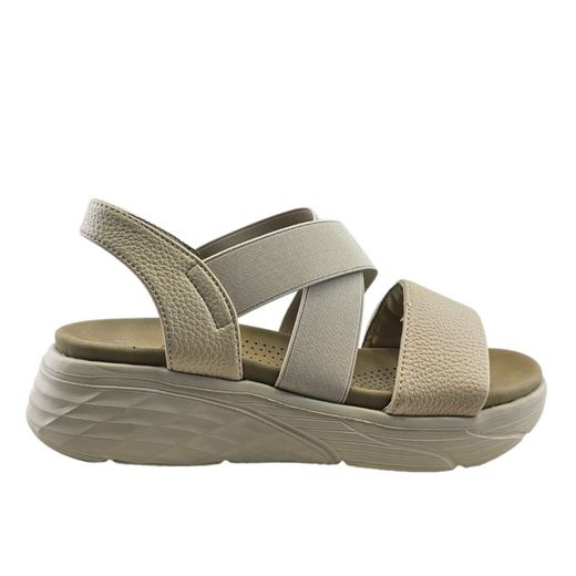 Sandalias color beige con tiras elásticas marca Kaneki