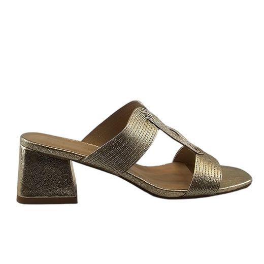 Sandalias de mujer en color dorado marca Kaneki