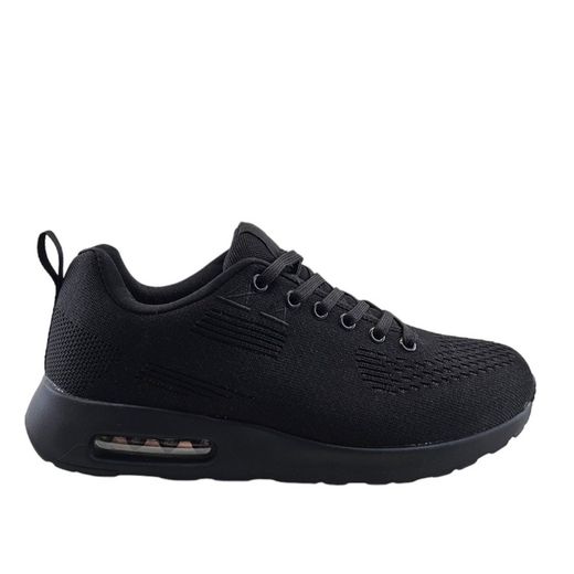 Zapatillas deportivas para hombre con cordones y cámara de aire color negro