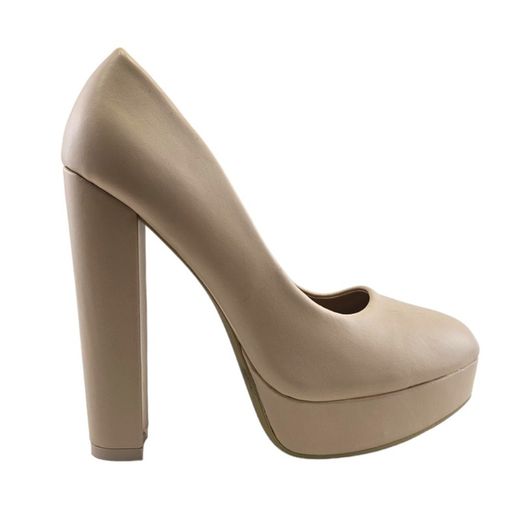 Zapato de tacón alto color nude marca Kaneki