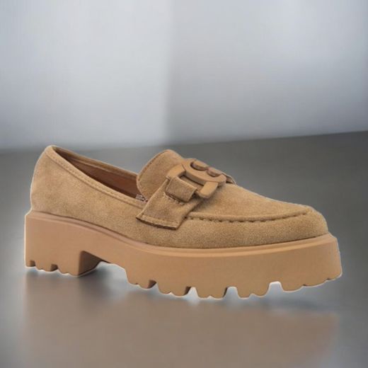 Zapato Loafer Chunky en color khaki